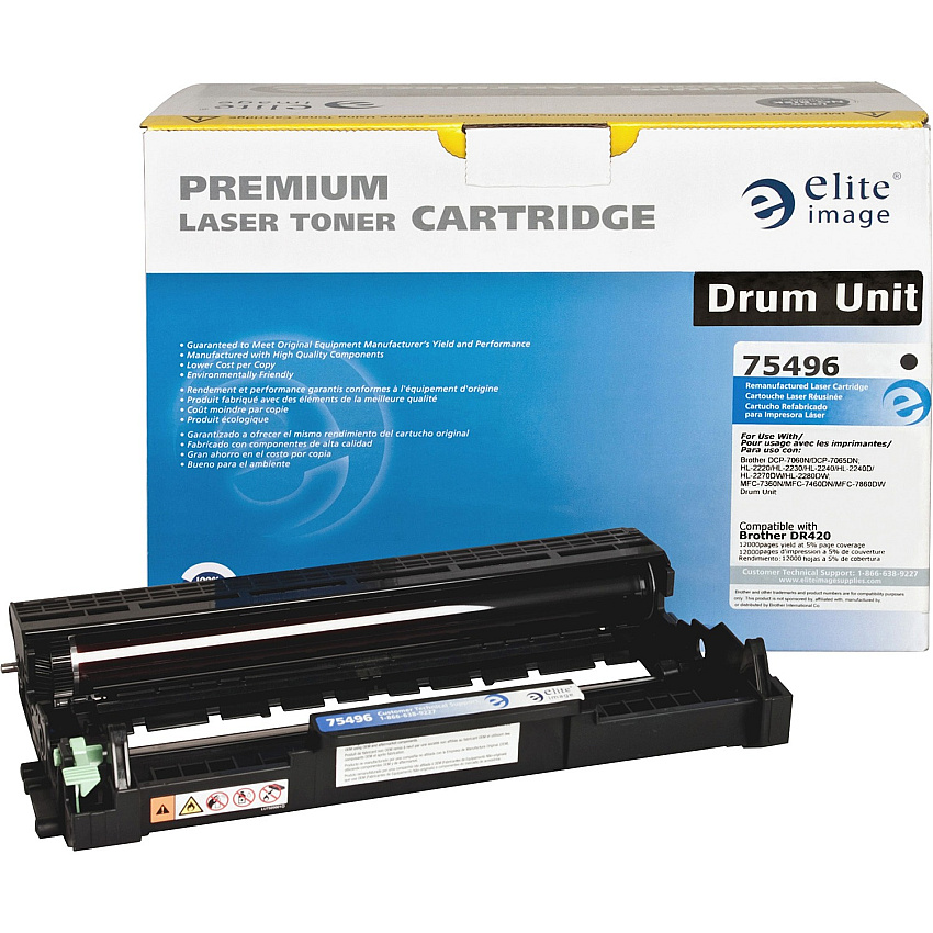 Elite Image Remanufactured Drum Cartridge Alternative For Brother DR420 Laser Print Technology - 12000 - Black - 1 Each (75496)