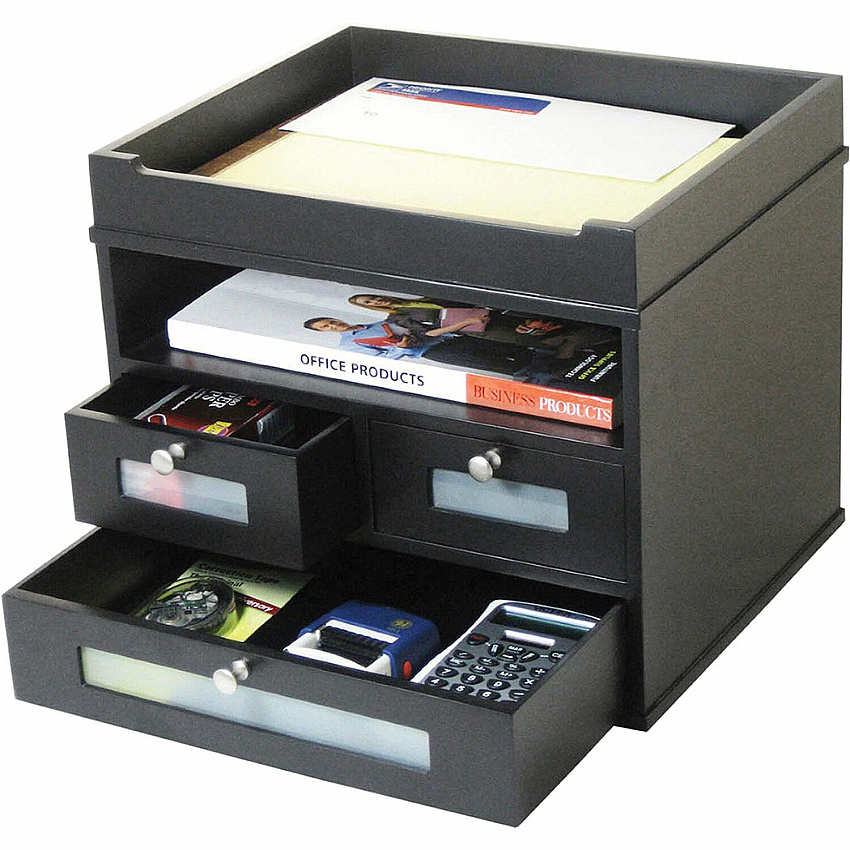 Victor Midnight Black Collection Tidy Tower Organizer (55005)