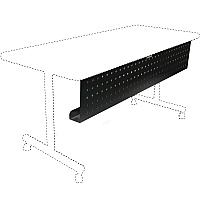 Lorell 48" Training Table Modesty Panel 42" Width x 3" Depth x 10" Height - Steel - Black - 1 Each (LLR60684)