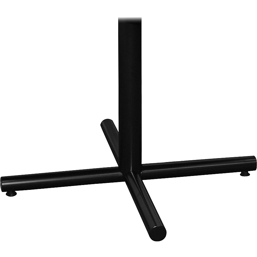 Lorell Hospitality Cafe-Height Table X-Leg Base Black X-shaped Base - 27.50" Height x 36" Width x 36" Depth - Training - Assembly Required - 1 Each (LLR61696)