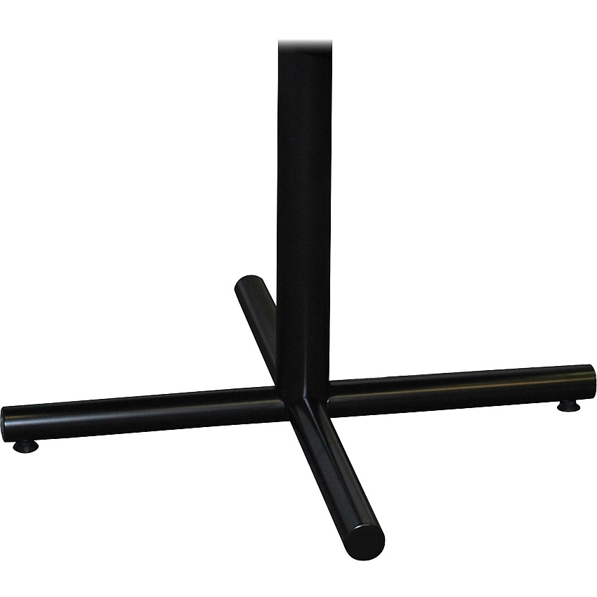 Lorell Hospitality Cafe-Height Table X-Leg Base Black X-shaped Base - 27.50" Height x 42" Width x 42" Depth - Training - Assembly Required - 1 Each (LLR61697)