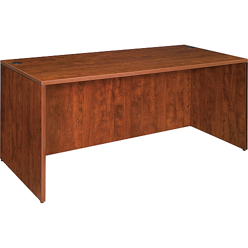 Lorell Essentials Series Rectangular Desk Shell 29.5" Height x 47.3" Width x 23.6" Depth - Finish: Cherry, Laminate - Leveling Glide (LLR69411)