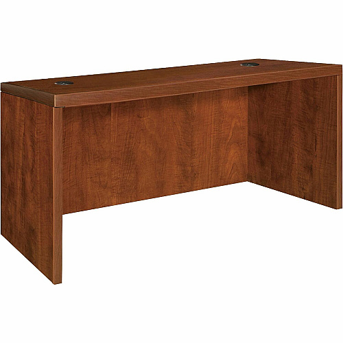 Lorell Essentials Series Rectangular Desk Shell 29.5" Height x 47.3" Width x 29.5" Depth x 1" Thickness - Finish: Cherry, Laminate - Grommet, Modesty Panel, Cord Management, Adjustable Feet (LLR69903)