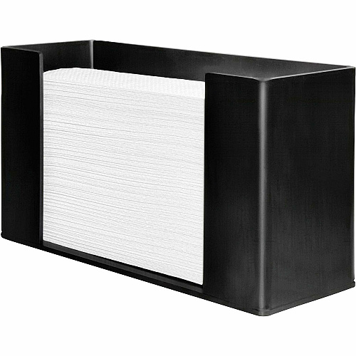 Genuine Joe&reg; Countertop Paper Towel Dispenser, Black C Fold, Multifold Dispenser - 6.8" Height x 11.5" Width x 4.1" Depth - Acrylic - Black - Wall Mountable - 1 Each (GJO11524)