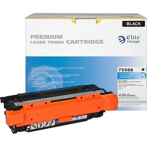 Elite Image Remanufactured Laser Toner Cartridge - Alternative for HP 504X (CE250X) - Black - 1 Each 10500 Pages (75566)