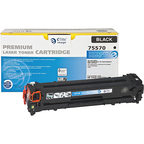 Elite Image Remanufactured Laser Toner Cartridge - Alternative for HP 128A (CE320A) - Black - 1 Each 2000 Pages (75570)