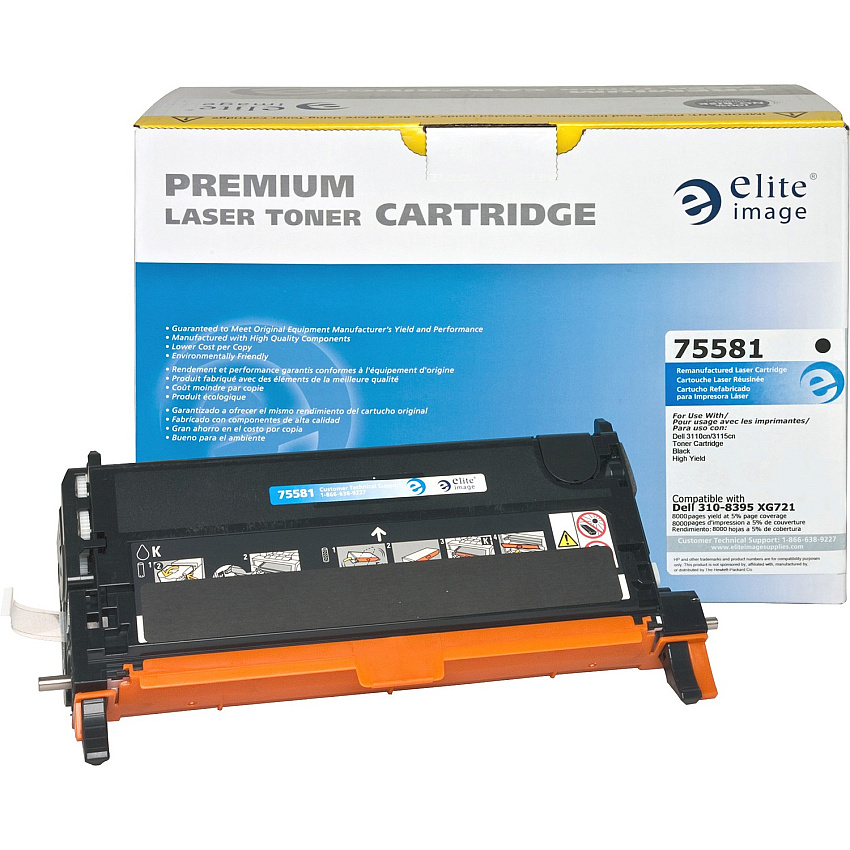 Elite Image Remanufactured High Yield Laser Toner Cartridge - Alternative for Dell 310-8395 - Black - 1 Each 8000 Pages (75581)
