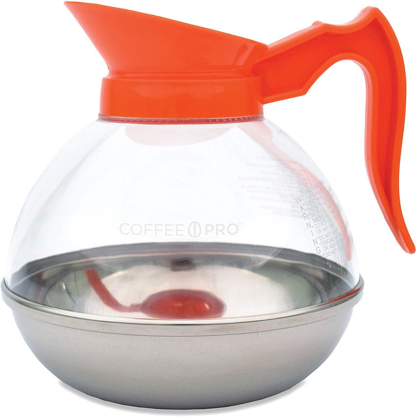 Coffee Pro Unbreakable 12-cup Decanter Clear - Stainless Steel, Polycarbonate, Phenolic Plastic Body - 1 Each (CPU13)