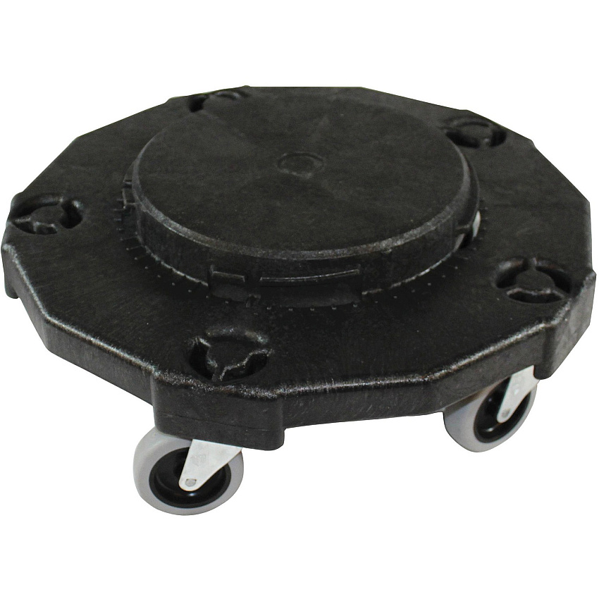 Genuine Joe Round Dolly 5 Casters - 3" Caster Size - Resin - 6.30" Height - Black - 1 Each (GJO11586)