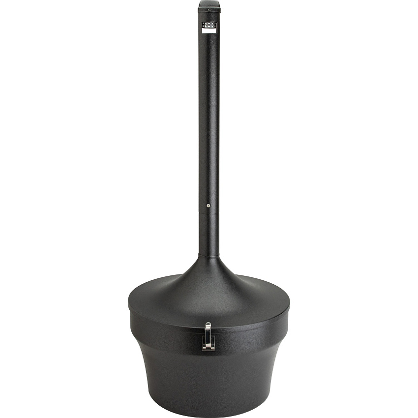 Genuine Joe 4.25 Gal Fire-safe Smoking Receptacle 4.25 gal Capacity - Powder Coated, Durable, Weather Resistant, Fire-Safe, Handle - 37" Height x 16" Width - Galvanized Steel - Black - 1 Each (GJO58891)