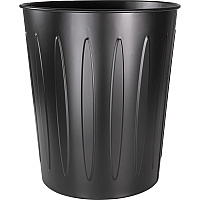 Genuine Joe 6-gallon Fire-safe Trash Can 6 gal Capacity - Fire-Safe, Sturdy - 14" Height x 13" Diameter - Metal, Steel - Black - 1 Each (GJO58897)