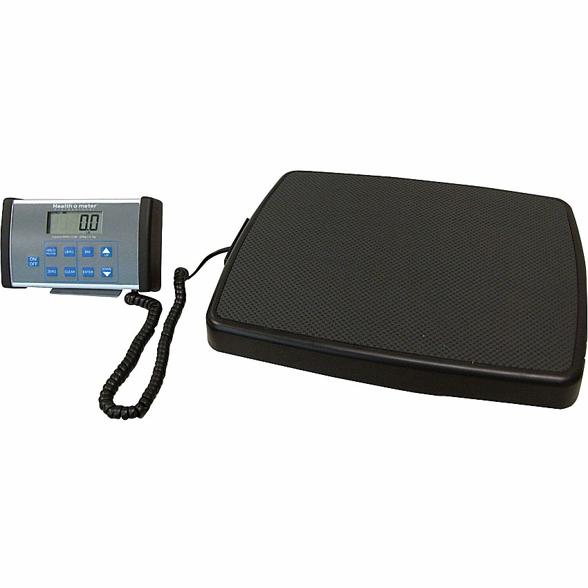 Health o Meter Professional Remote Digital Scale 500 lb / 220 kg Maximum Weight Capacity - Black, Gray (498KL)