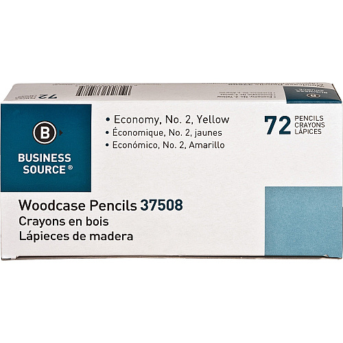 Business Source Woodcase No. 2 Pencils #2 - Yellow Wood Barrel - 72 / Box (BSN37508)
