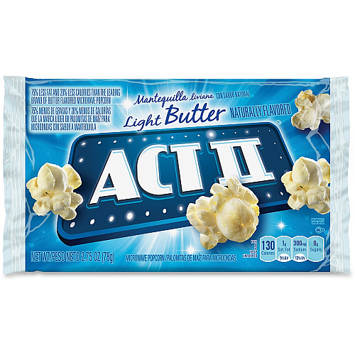 ACT II Microwave Popcorn Bulk Box Microwavable - Light Butter - 2.75 oz - 36 / Carton (23243)