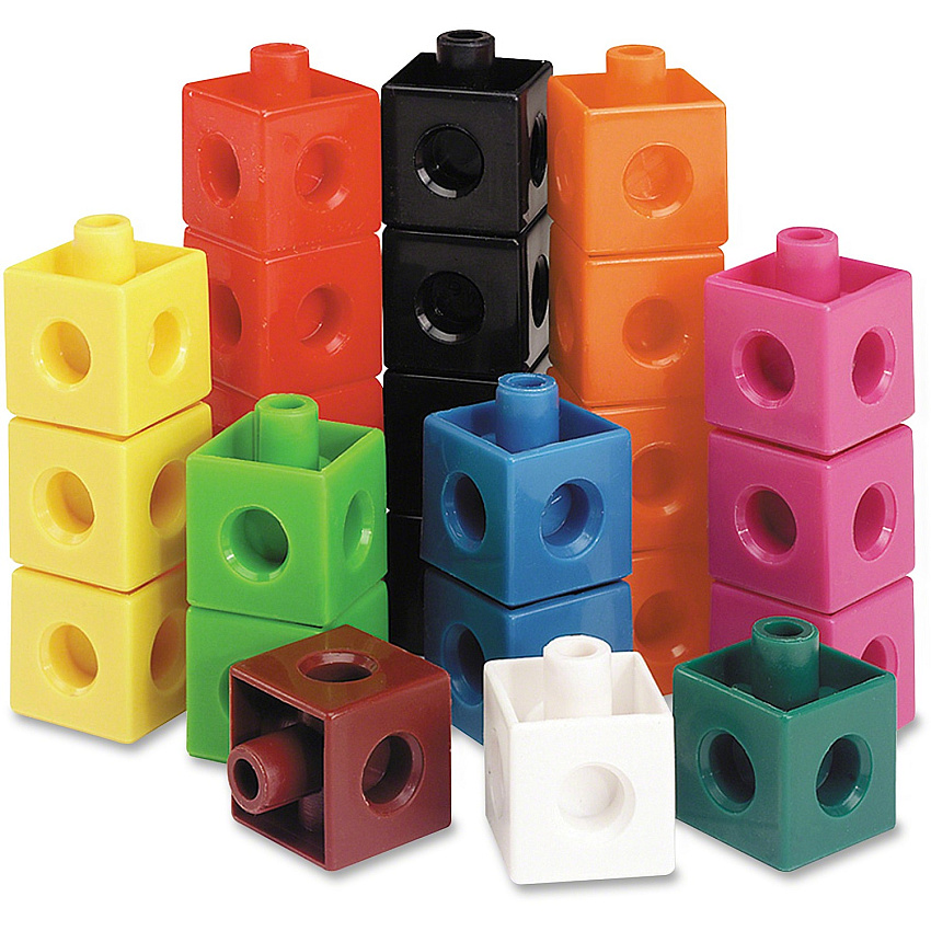 Learning Resources Snap Cubes Activity Set Building Blocks - 5 Year & Up - 100 Pieces - Multi (LER7584)