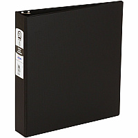Avery&reg; Standard Binder, 1.5" Round Rings, Color May Vary 1 1/2" Binder Capacity - Letter - 8 1/2" x 11" Sheet Size - 275 Sheet Capacity - 2 1/10" Spine Width - 3 x 1.50" Ring - Fastener: Round Ring - Pocket: 2, Internal - Polypropylene - Black (11778)