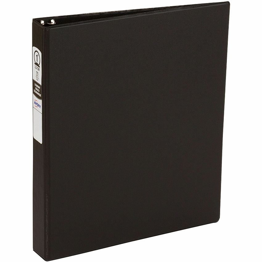 Avery&reg; Standard Binder, 1" Round Rings, Color May Vary 1" Binder Capacity - Letter - 8 1/2" x 11" Sheet Size - 175 Sheet Capacity - 1 2/5" Spine Width - 3 x 1" Ring - Fastener: Round Ring - Pocket: 2, Internal - Polypropylene - Black, Pacific  (11718)