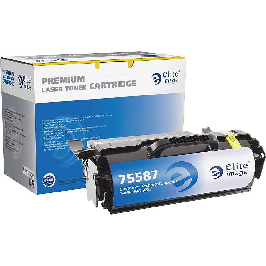 Elite Image Remanufactured MICR High Yield Laser Toner Cartridge - Alternative for Lexmark T650H21A - Black - 1 Each 25000 Pages (75587)