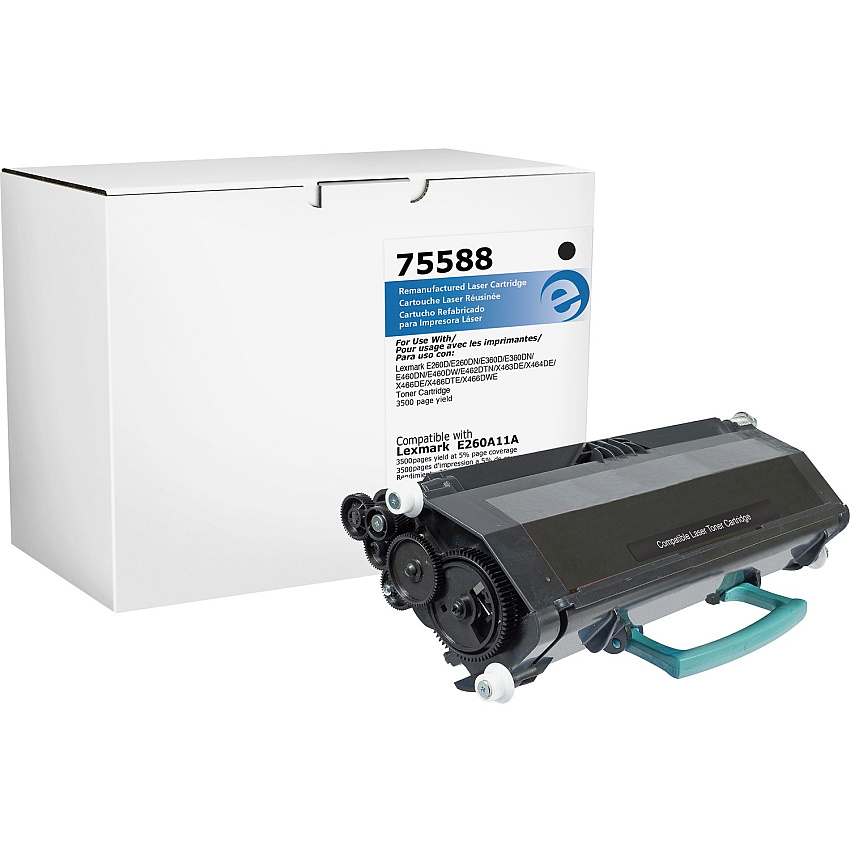 Elite Image Remanufactured Toner Cartridge - Alternative for Lexmark (E260A11A) 3500 Pages (75588)
