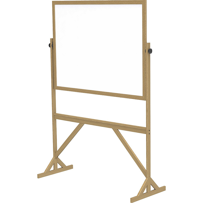 Ghent Dry Erase Board 48" (4 ft) Width x 36" (3 ft) Height - White Surface - Natural Oak Wood Frame - Rectangle - Vertical - Assembly Required - 1 Each - TAA Compliant (RMM34)