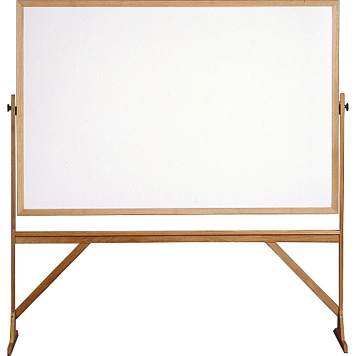 Ghent Dry Erase Board 72" (6 ft) Width x 48" (4 ft) Height - White Surface - Natural Oak Wood Frame - Rectangle - Vertical - Assembly Required - 1 Each (RMM46)