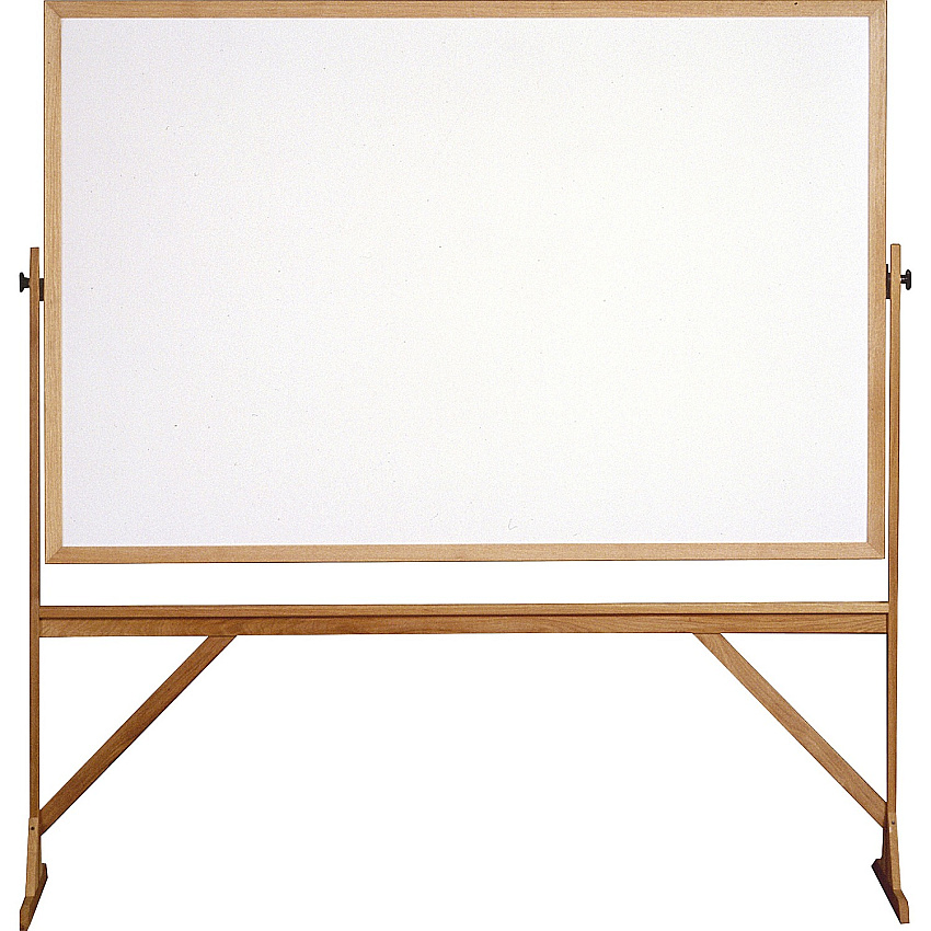 Ghent Dry Erase Board 72" (6 ft) Width x 48" (4 ft) Height - White Surface - Natural Oak Wood Frame - Rectangle - Vertical - Assembly Required - 1 Each (RMM46)