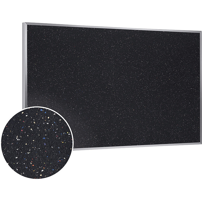 Ghent Recycled Bulletin Board with Aluminum Frame 48" Board Height x 60" Board Width - Confetti Rubber Surface - Self-healing, Washable, Durable, Stain Resistant, Fade Resistant, Recyclable, Textured Surface, Wear Resistant, Tear Resistant, Eco- (ATR45CF)