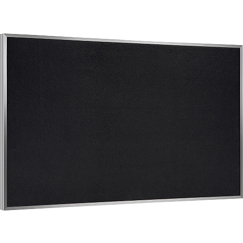 Ghent Recycled Bulletin Board with Aluminum Frame 48" Board Height x 60" Board Width - Black Rubber Surface - Recyclable, Washable, Easy to Clean, Textured Surface, Self-healing, Durable, Tackable, Colorfast, Stain Resistant, Eco-friendly, Damag (ATR45BK)