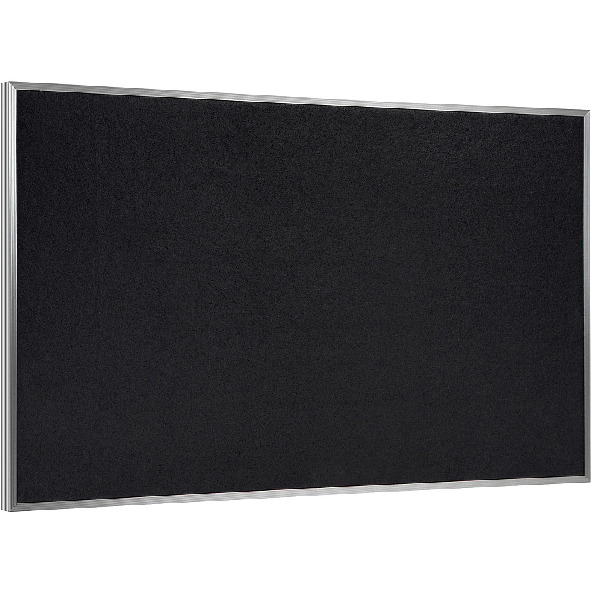 Ghent Recycled Bulletin Board with Aluminum Frame 48" Board Height x 60" Board Width - Black Rubber Surface - Recyclable, Washable, Easy to Clean, Textured Surface, Self-healing, Durable, Tackable, Colorfast, Stain Resistant, Eco-friendly, Damag (ATR45BK)