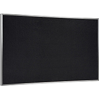 Ghent Recycled Bulletin Board with Aluminum Frame 24" Board Height x 36" Board Width - Black Rubber Surface - Recyclable, Washable, Easy to Clean, Textured Surface, Self-healing, Durable, Tackable, Colorfast, Stain Resistant, Eco-friendly, Damag (ATR23BK)