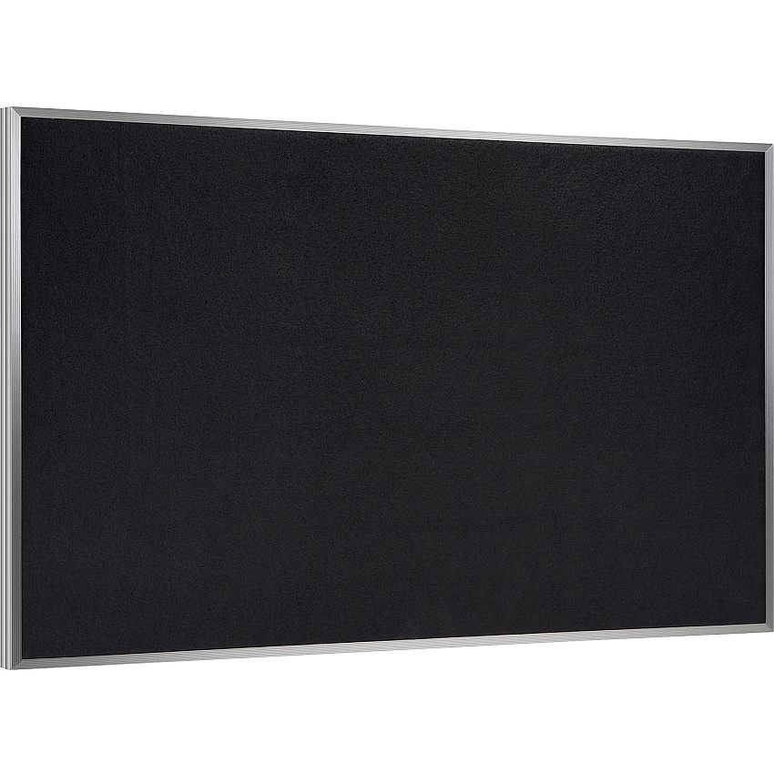 Ghent Recycled Bulletin Board with Aluminum Frame 24" Board Height x 36" Board Width - Black Rubber Surface - Recyclable, Washable, Easy to Clean, Textured Surface, Self-healing, Durable, Tackable, Colorfast, Stain Resistant, Eco-friendly, Damag (ATR23BK)
