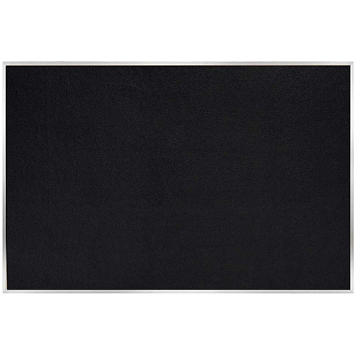 Ghent Recycled Bulletin Board with Aluminum Frame 48" Board Height x 96" Board Width - Black Rubber Surface - Recyclable, Washable, Easy to Clean, Textured Surface, Self-healing, Durable, Tackable, Colorfast, Stain Resistant, Eco-friendly, Damag (ATR48BK)