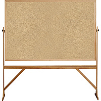 Ghent Reversible Cork Bulletin Board with Wood Frame 72