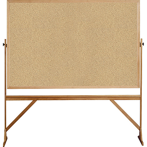 Ghent Reversible Cork Bulletin Board with Wood Frame 72" (6 ft) Width x 48" (4 ft) Height - Natural Cork Surface - Wood Frame - Eraser Included - 1 Each (RKK46)