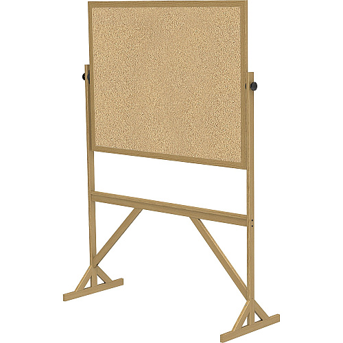 Ghent Reversible Cork Bulletin Board with Wood Frame 48" (4 ft) Width x 36" (3 ft) Height - Natural Cork Surface - Wood Frame - Eraser Included - 1 Each (RKK34)