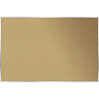 Ghent Natural Cork Bulletin Board with Aluminum Frame 48
