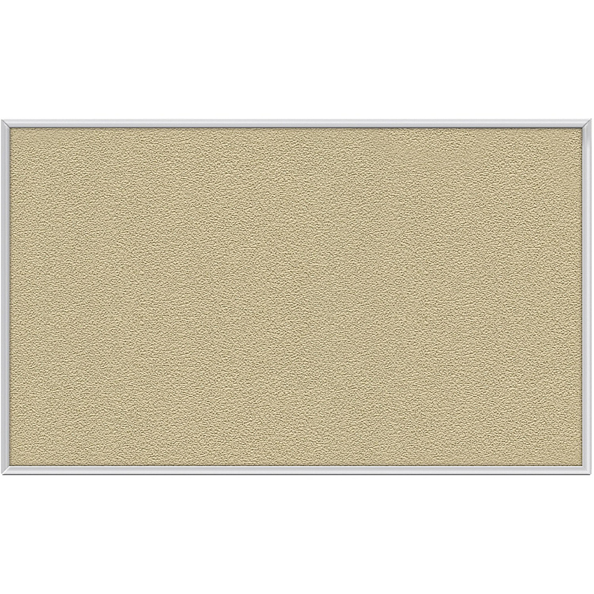 Ghent Vinyl Bulletin Board with Aluminum Frame 48" Board Height x 72" Board Width - Caramel Vinyl, Fabric, Fiberboard Surface - Washable, Durable - Satin Aluminum Frame - 1 Each (AV46181)