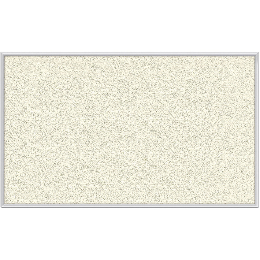 Ghent Vinyl Bulletin Board with Aluminum Frame 48" Board Height x 96" Board Width - Ivory Vinyl Surface - Durable, Laminated, Textured Surface, Washable, Customizable - Satin Anodized Aluminum Frame - 1 Each (AV48185)