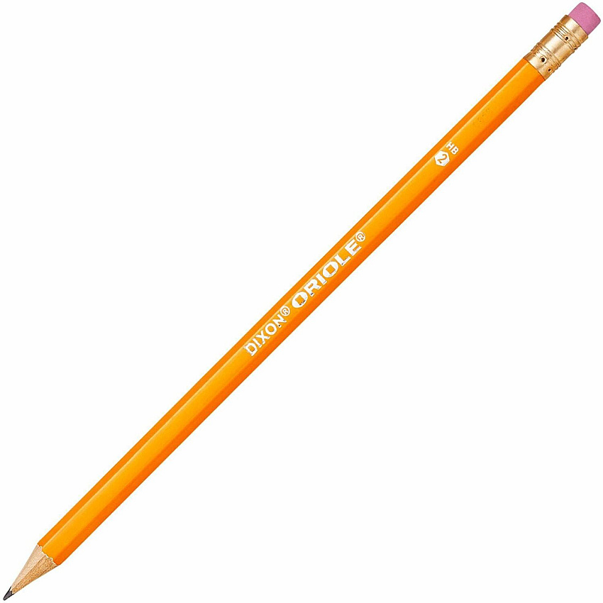 Dixon Oriole HB No. 2 Pencils Black Lead - #2 - Yellow Wood Barrel - 144 / Box (12866)