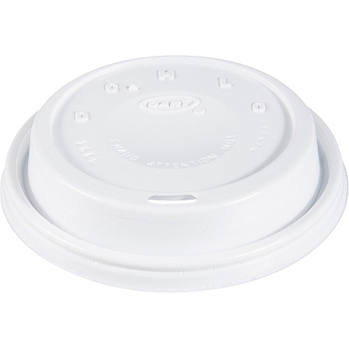 Dart Cappuccino Domed Lid Dome - Plastic - White - 100/Bag - 10 / Carton (16EL)