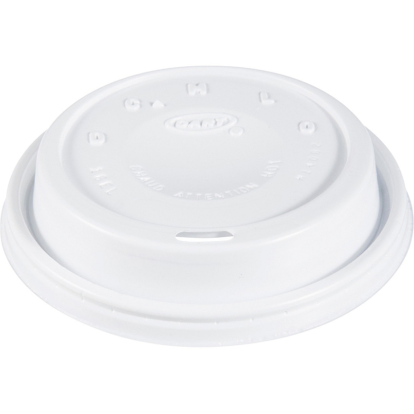 Dart Cappuccino Domed Lid Dome - Plastic - White - 100/Bag - 10 / Carton (16EL)