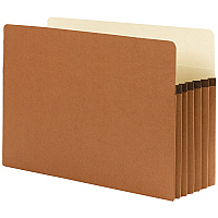 Smead Straight Tab Cut Legal Recycled File Pocket 9 1/2" x 14 5/8" - 5 1/4" Expansion - Redrope - 100% Recycled - 10 / Box (74206)