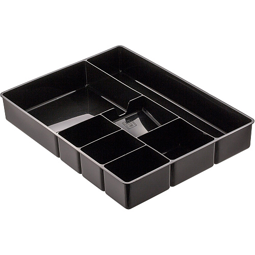 Officemate Deep Desk Drawer Tray 7 Compartment(s) - 2.25" Height x 11.50" Width x 15.13" Length - Black - 1 Each (21322)