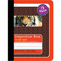 Pacon Primary Journal Dotted Midline Comp Book 100 Sheets - 0.63" Ruled - 7 1/2" x 9 3/4" Sheet Size - White Paper - Red Cover - 1 Each (2427)