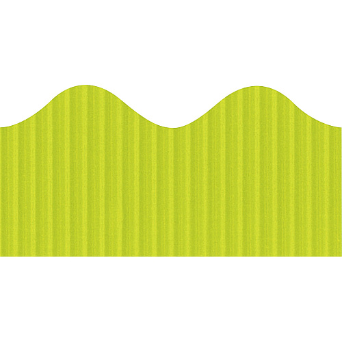 Bordette Decorative Border Fade Resistant - 2.25" Width x 600" Length - Lime - 1 Roll (37054)