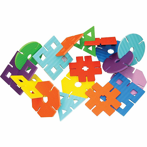 Creativity Street Wonderfoam Giant Design Shapes Learning Theme/Subject - 40 x Shape Shape - 4" Height x 7" Width - Assorted - Foam - 40 / Set (4464)