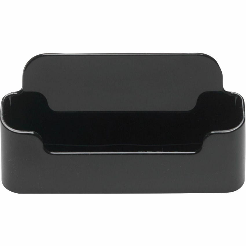 Deflecto Single Business Card Holder 1.8" Height x 3.9" Width x 1.4" Depth - Plastic - Black - 1 Each (90104)