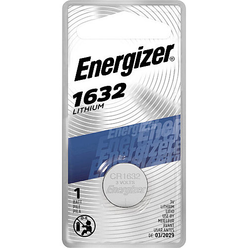 Energizer 1632 Lithium Coin Battery, 1 Pack For Toy, Heart Rate Monitor, Glucose Monitor, Keyless Entry, Game, Keyfob Transmitter, Watch, Remote Control - CR1632 - 130 mAh - 3 V DC - 1 Each (ECR1632BP)
