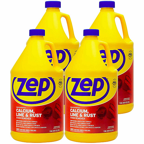Zep Calcium, Lime & Rust Stain Remover Concentrate - 128 fl oz (4 quart) - 1 Each - Yellow (ZUCAL128)