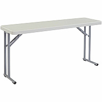 National Public Seating BT1800 Series Seminar Folding Tables Speckled Gray, Textured Top - Gray Cantilever, Textured, Powder Coated Base - 700 lb Capacity - 60" Table Top Length x 18" Table Top Width x 2" Table Top Thickness - 29.50" Height - Sem (BT1860)
